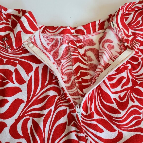 Vintage 60s high waisted red and white wide leg pants size XXS. 1960s mod pants. - Picture 2 of 10